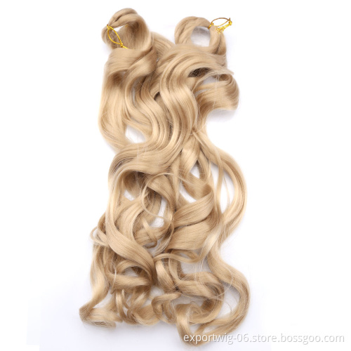 22Inch 150g Loose Wave Spiral Curls Hair Synthetic Crochet Wavy Braiding Hair Extensions French Curl Braiding Hair